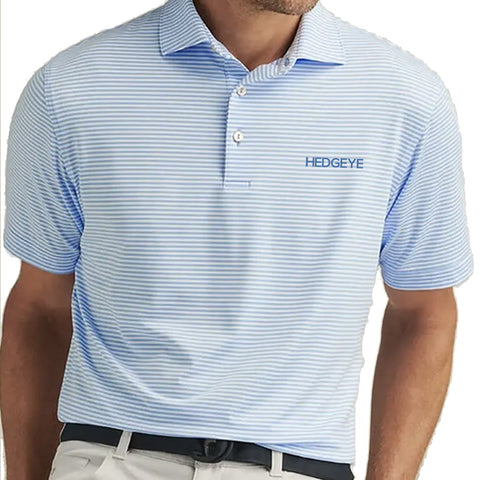 Peter Millar Men's Cottage Blue Hales Performance Polo