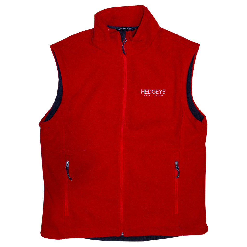 Mens Fleece Vest (True Red)
